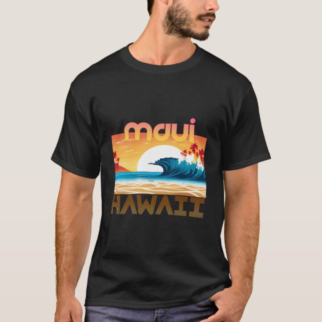 Maui Retro Vintage Souvenir Apparel - Maui T-Shirt (Front)