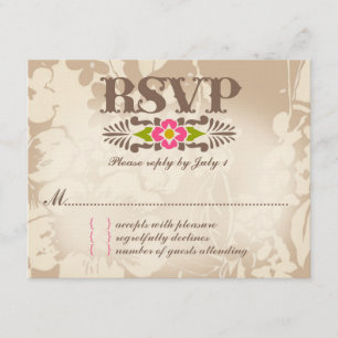 MAUI RSVP papier de lin floral tropical