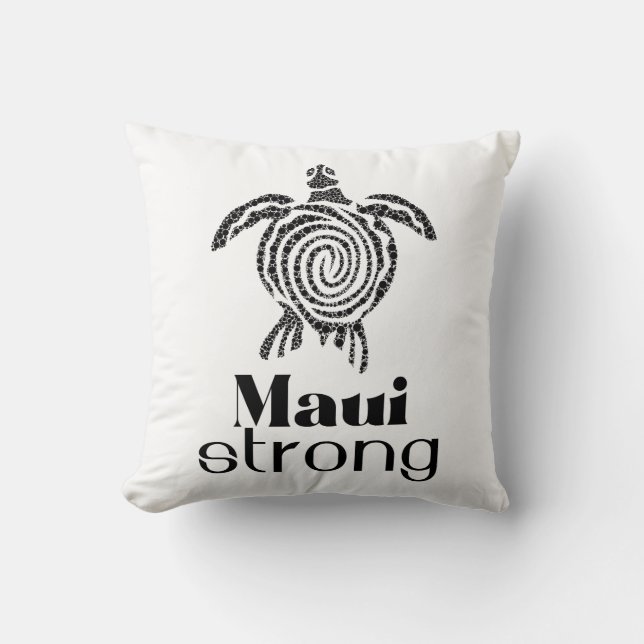 maui strong throw pillow (Front)