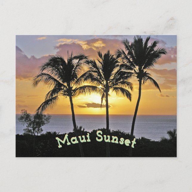 Maui Sunset Postcard (Front)