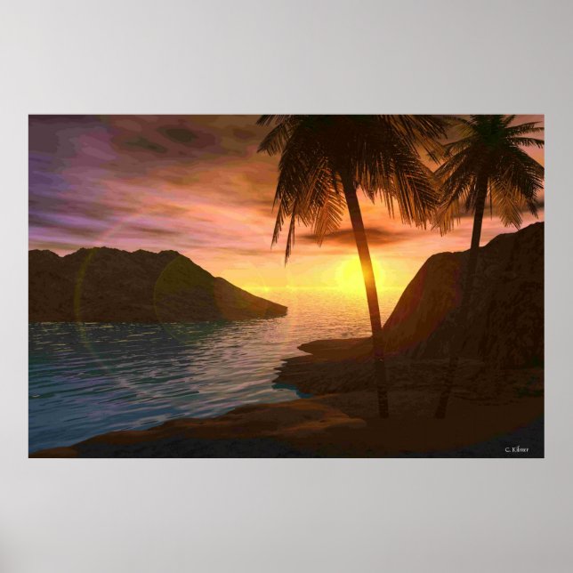 Maui Sunset Poster (Front)
