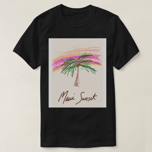 Maui Sunset TShirt (Design Front)
