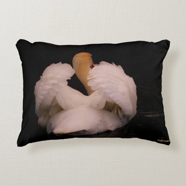 Maui Swan Accent Pillow (Front)