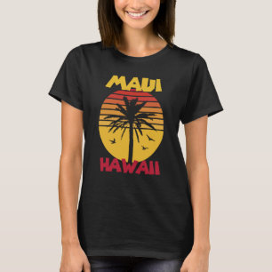 Maui Vacation Hawaii Palm trees Beach Ocean Surfin T-Shirt
