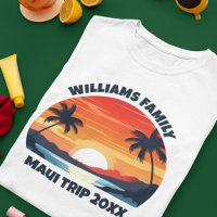 Maui Vacation Sunrise Palm Trees Customized