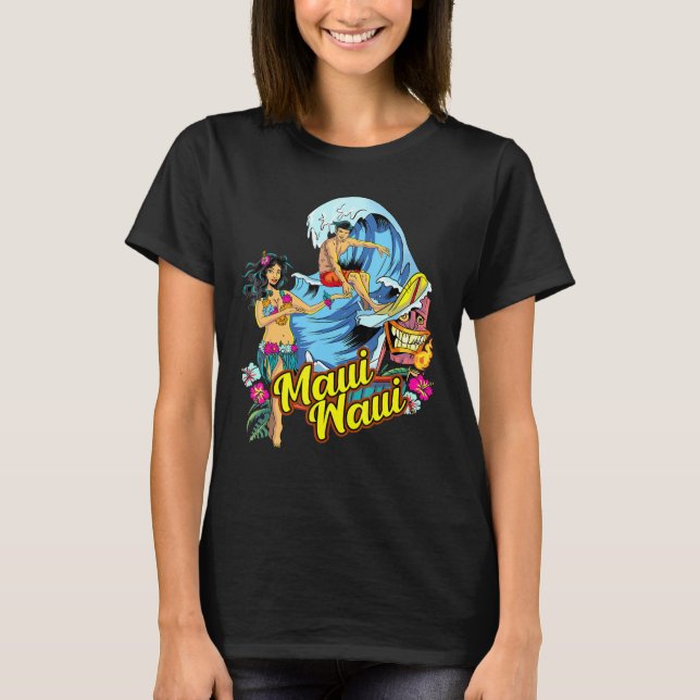 Maui Waui Wowie Weed Strain Hawaii Surf T-Shirt (Front)