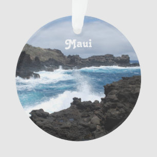 Maui Waves Crashing Ornament