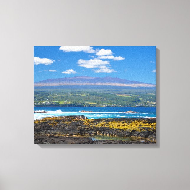 Mauna Kea and Hilo Bay Canvas Print (Front)