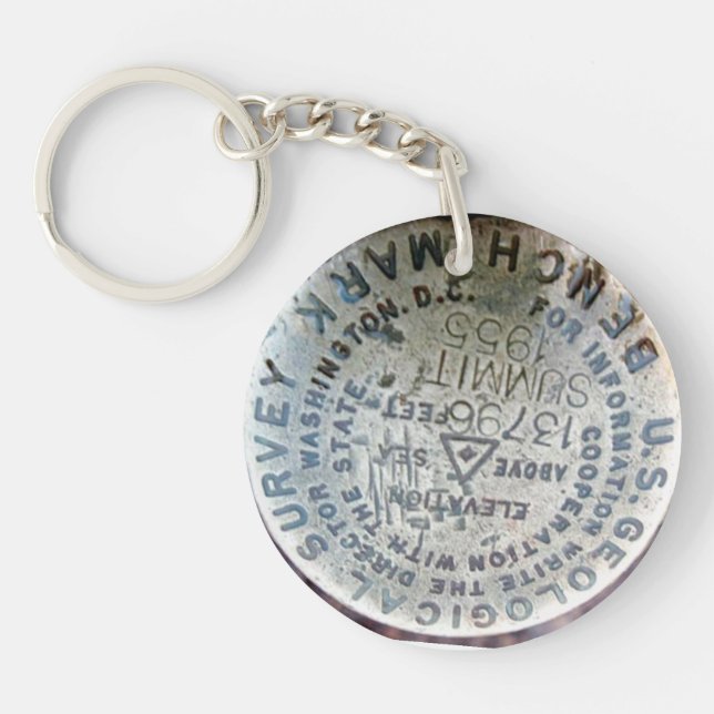 Mauna Kea Benchmark Keychain (Front)