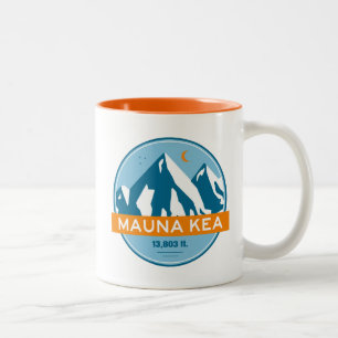 Mauna Kea Hawaii Stars Moon Two-Tone Coffee Mug