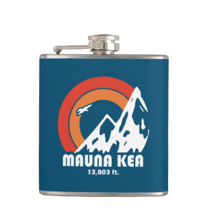 Mauna Kea Hawaii Sun Eagle Hip Flask