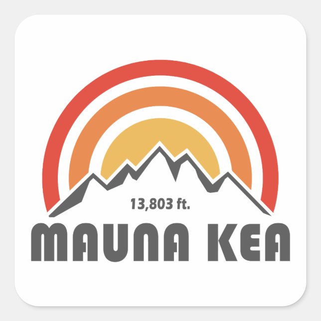 Mauna Kea Square Sticker (Front)