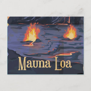 Mauna Loa volcano travel poster Postcard