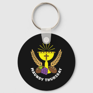 Maundy Thursday Holy Week Easter Christian Cross J Keychain