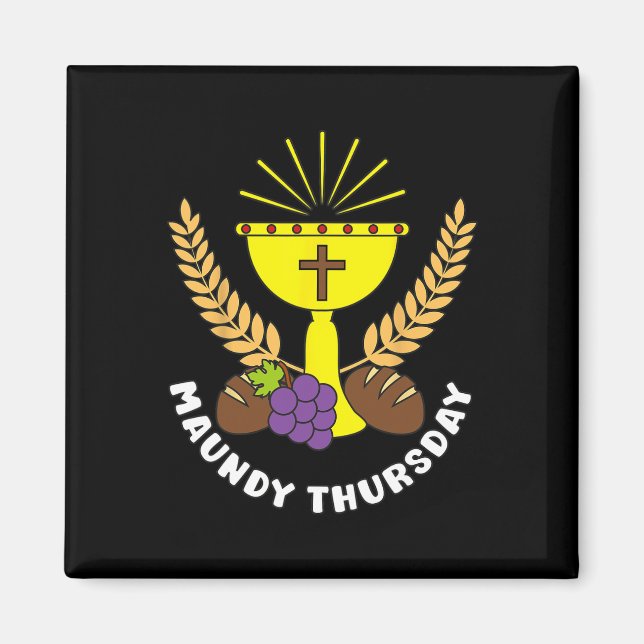 Maundy Thursday Holy Week Easter Christian Cross J Magnet (Front)