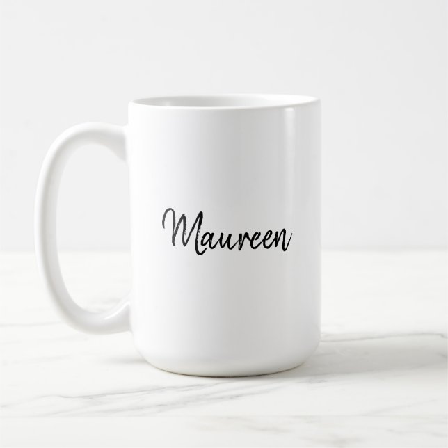 Maureen Personalized Name with Warning  Coffee Mug (Left)