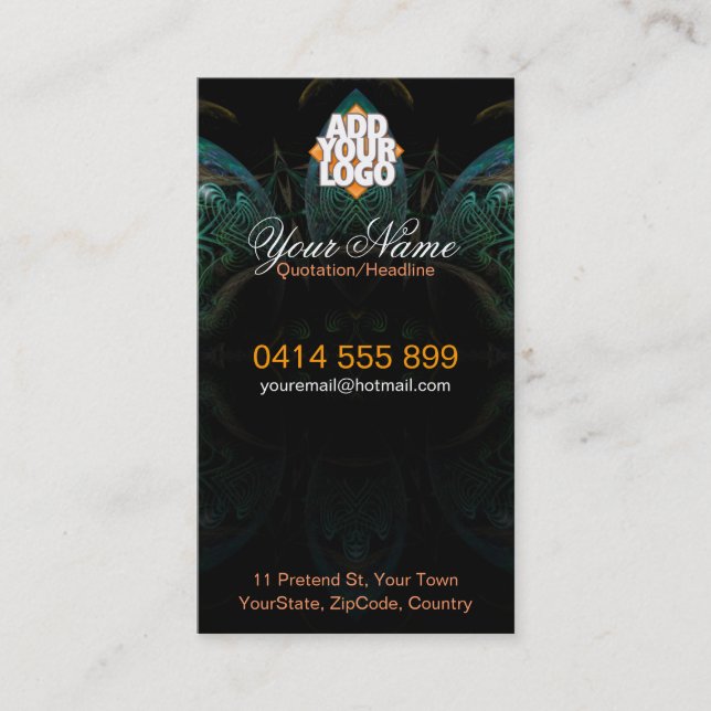 Mauriana Fractal  Business Card (Front)