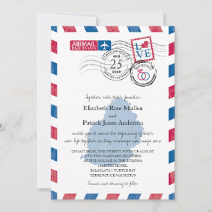 Maurice Airmail Faire-part de mariage