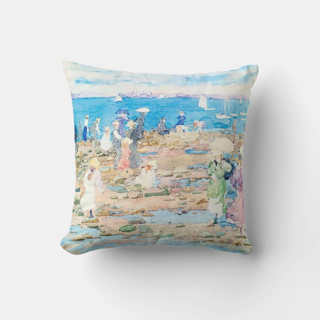 Maurice Prendergast's Summer Visitors Throw Pillow (Front)