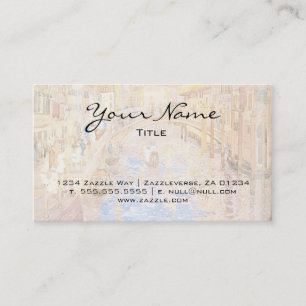 Maurice Prendergast's Venetian Canal Scene Business Card