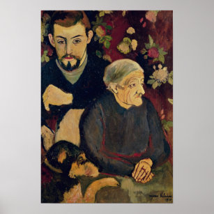 Maurice Utrillo, his Grandmother and his Dog Poster