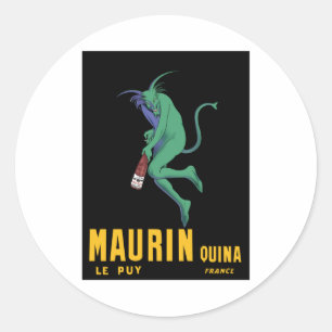 Maurin Quina - Cappiello 1906 - Absinthe Apertif Classic Round Sticker
