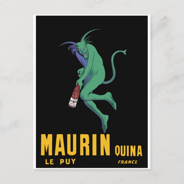 Maurin Quina - Cappiello 1906 - Absinthe Apertif Postcard (Front)