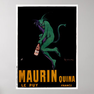 Maurin Quina Green Devil by Cappiello Poster