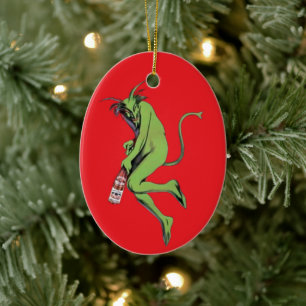 Maurin Quina Green Devil Ceramic Ornament