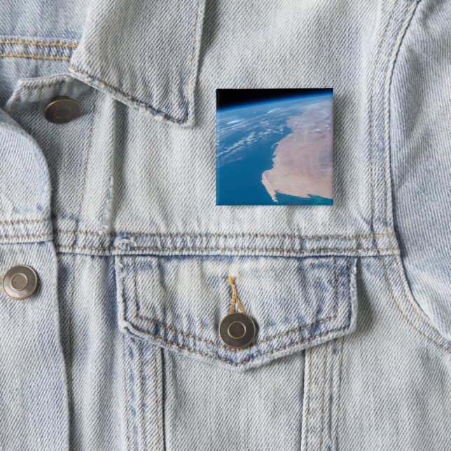 Mauritania And Western Sahara Off Coast Of Africa 2 Inch Square Button (In Situ)