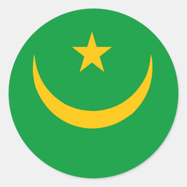 Mauritania Classic Round Sticker (Front)