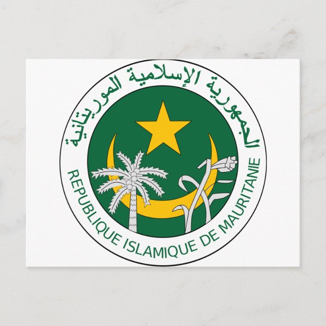Mauritania Coat Of Arms Postcard (Front)