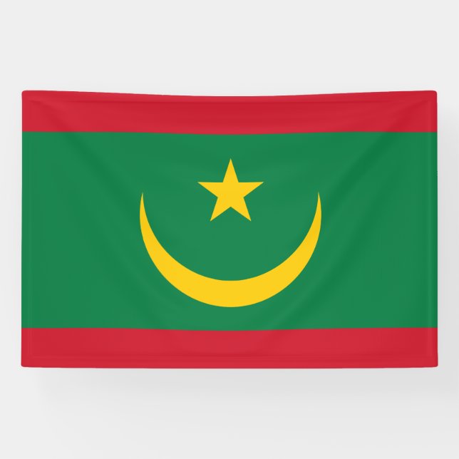 Mauritania Flag Banner (Horizontal)