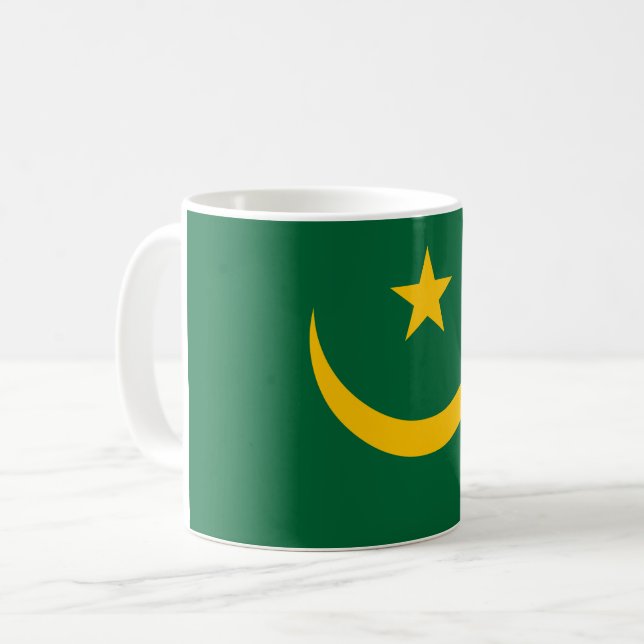 Mauritania Flag Coffee Mug (Front Left)