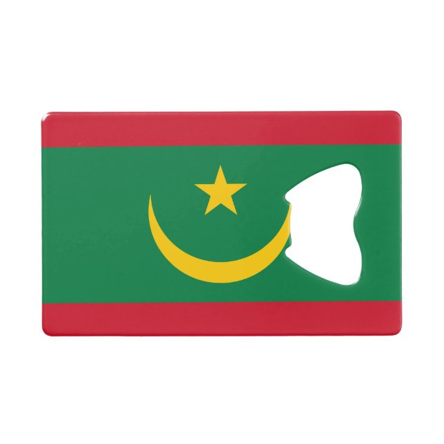 Mauritania Flag Credit Card Bottle Opener (Front (Horizontal))