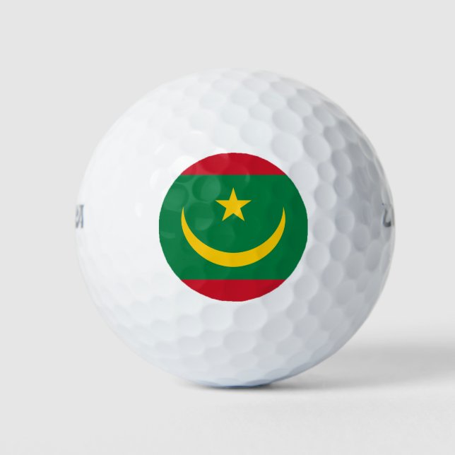 Mauritania Flag Golf Balls (Front)