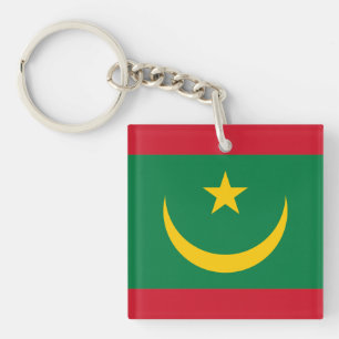 Mauritania Flag Keychain