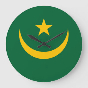 Mauritania Flag Large Clock