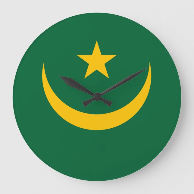 Mauritania Flag Large Clock (Front)