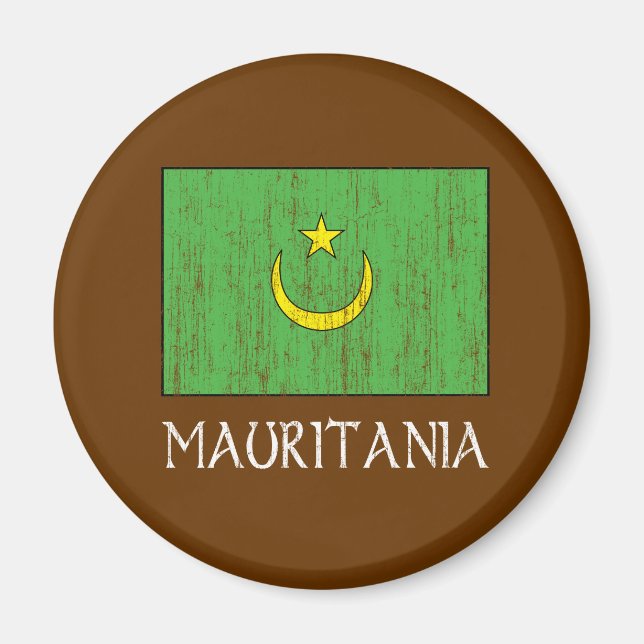 Mauritania Flag Magnet (Front)