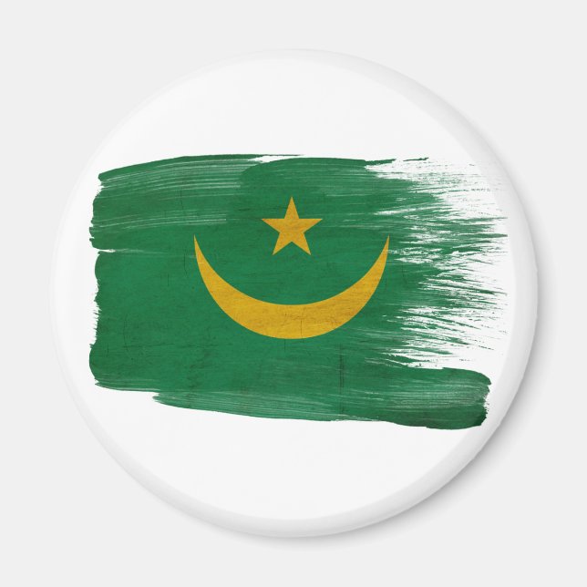 Mauritania Flag Magnets (Front)