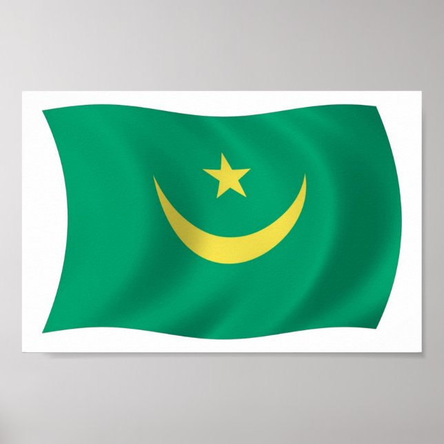 Mauritania Flag Poster Print (Front)
