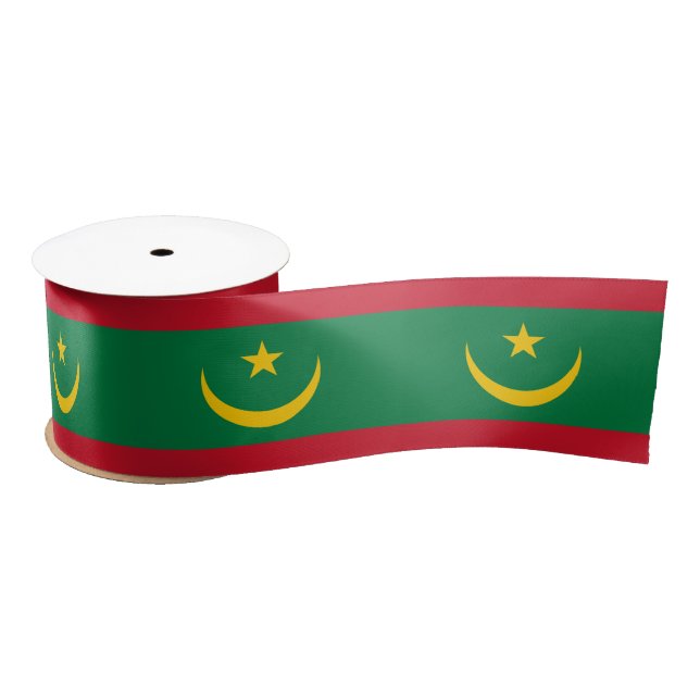 Mauritania Flag Satin Ribbon (Spool)