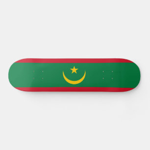 Mauritania Flag Skateboard