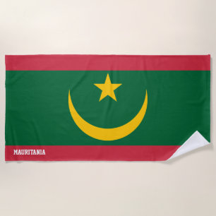 Mauritania Flag Splendid Patriotic Beach Towel