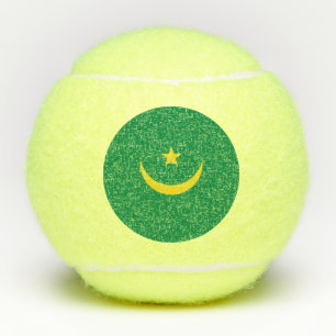 Mauritania flag tennis balls