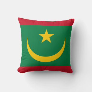 Mauritania Flag Throw Pillow