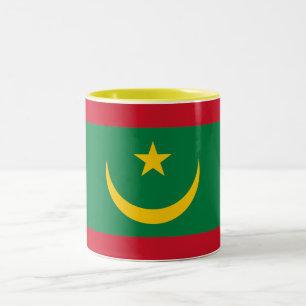 Mauritania Flag Two-Tone Coffee Mug