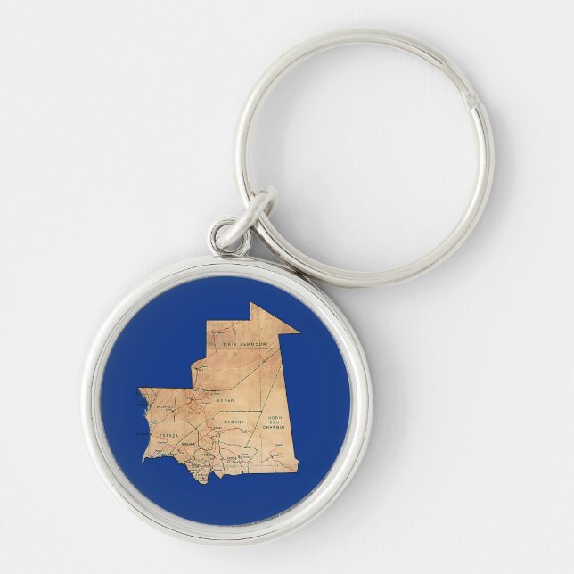 Mauritania Map Keychain (Front)