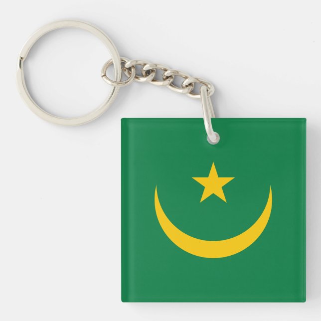 Mauritania Old Flag Keychain (Front)
